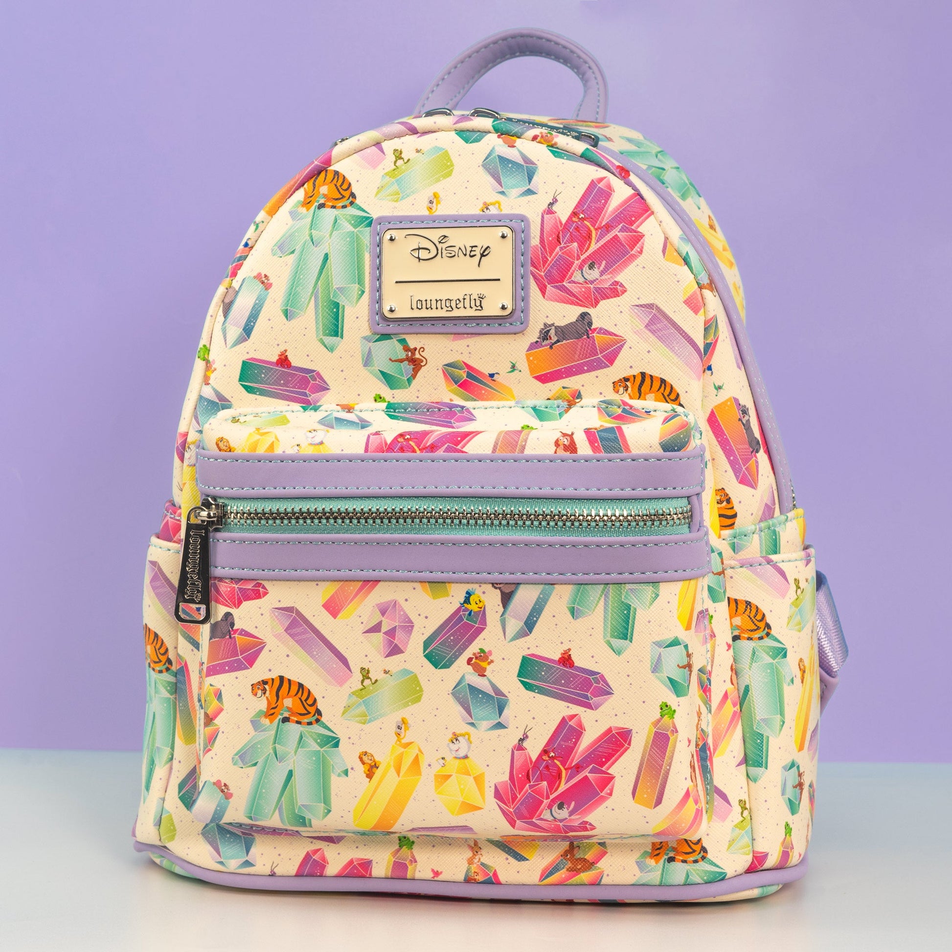 Loungefly x Disney Crystal Sidekicks All Over Print Mini Backpack - GeekCore