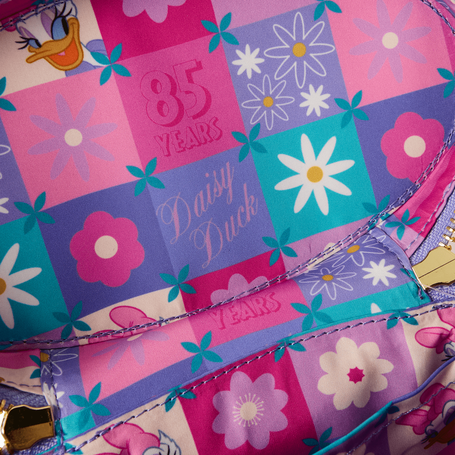 Loungefly x Disney Daisy Duck Quilted Crossbody Bag - GeekCore