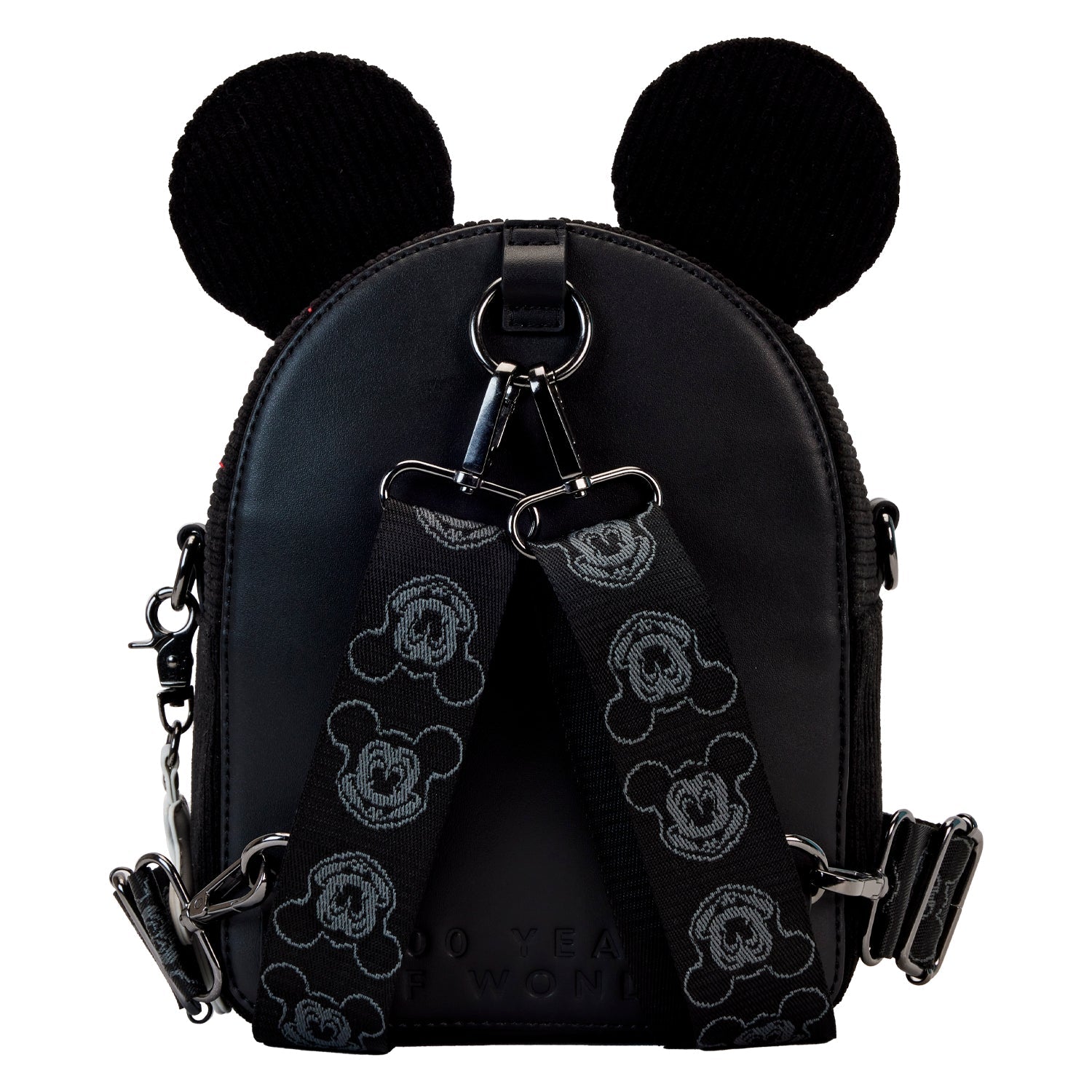 Loungefly x Disney - Disney 100 Mickey Mouse Corduroy Convertible Crossbody Bag - GeekCore