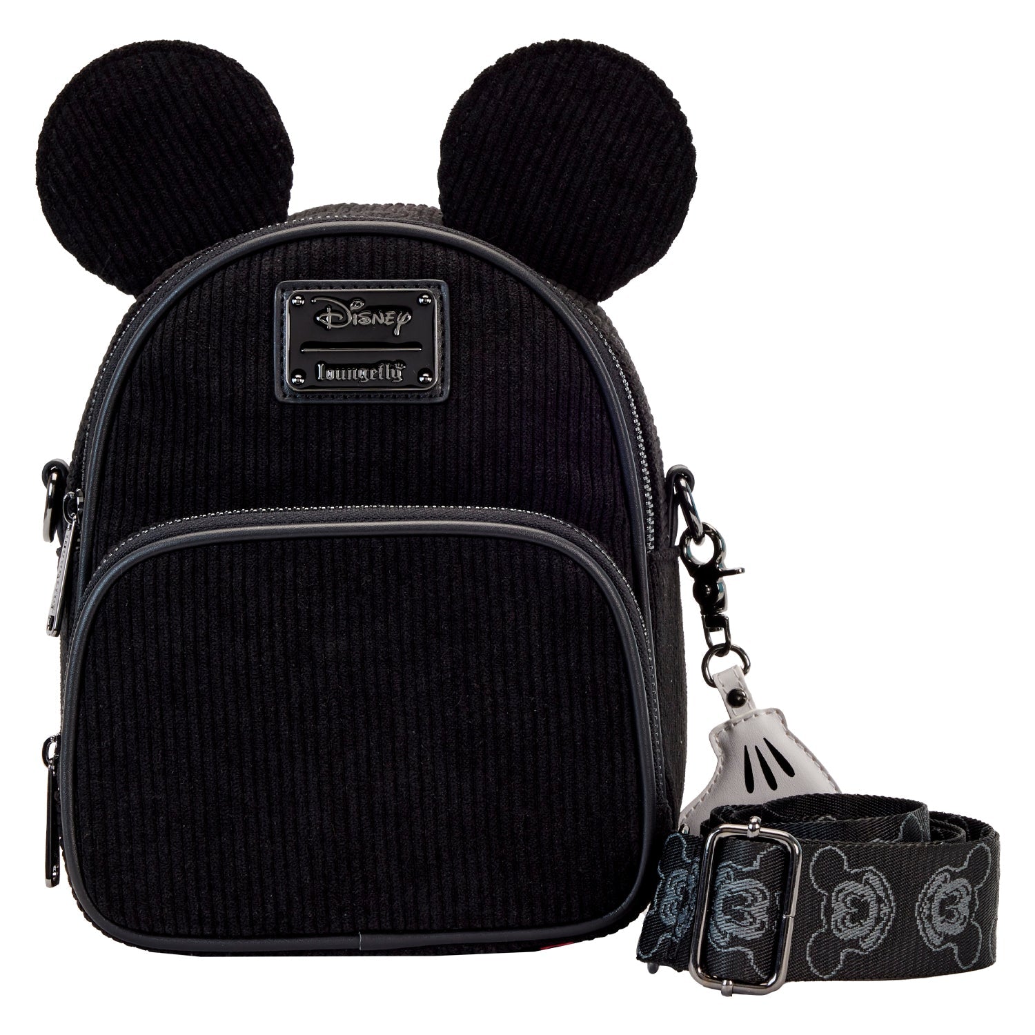 Loungefly x Disney - Disney 100 Mickey Mouse Corduroy Convertible Crossbody Bag - GeekCore