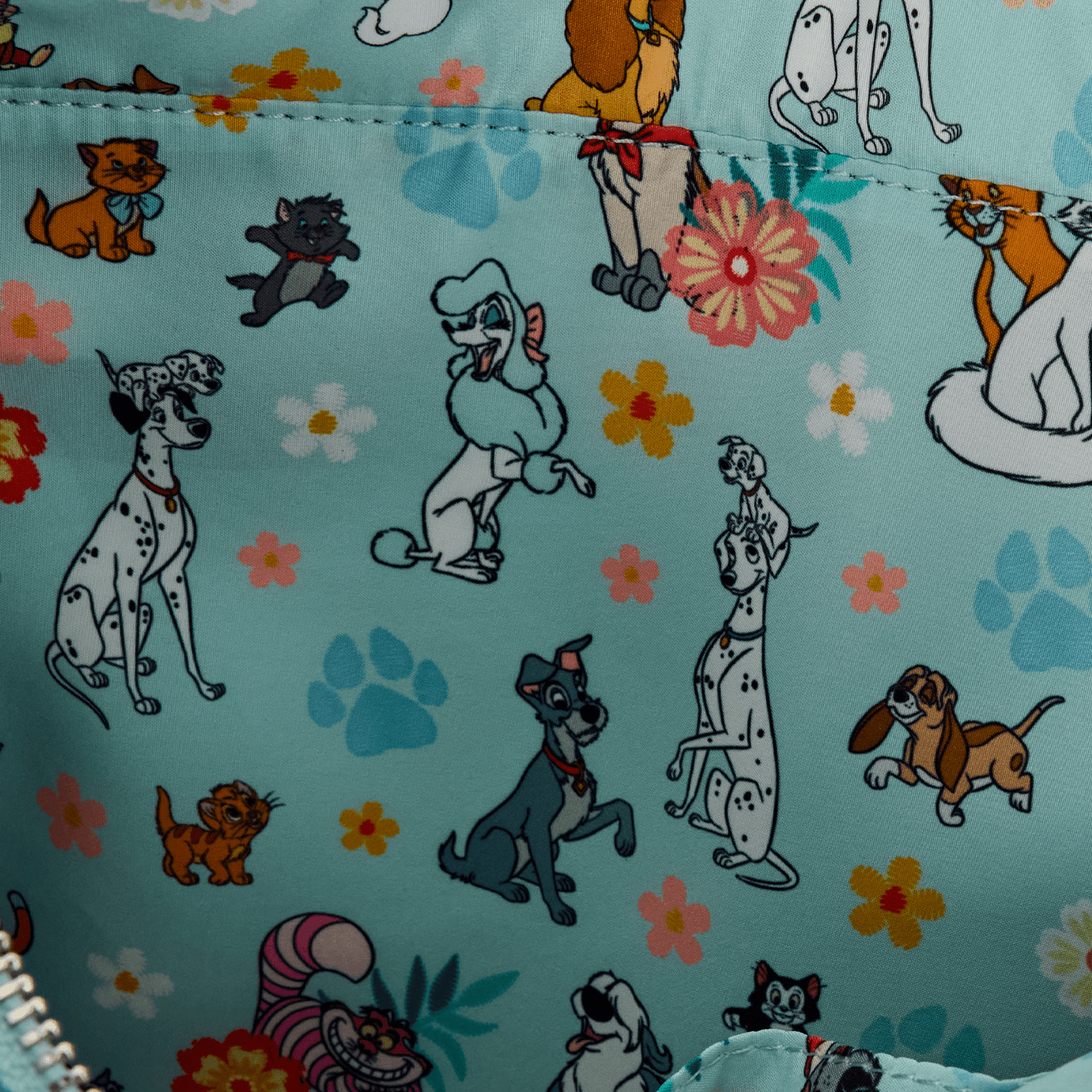 Loungefly x Disney Dogs & Cats Faux Denim Convertible Tote Bag with Coin Bag - GeekCore