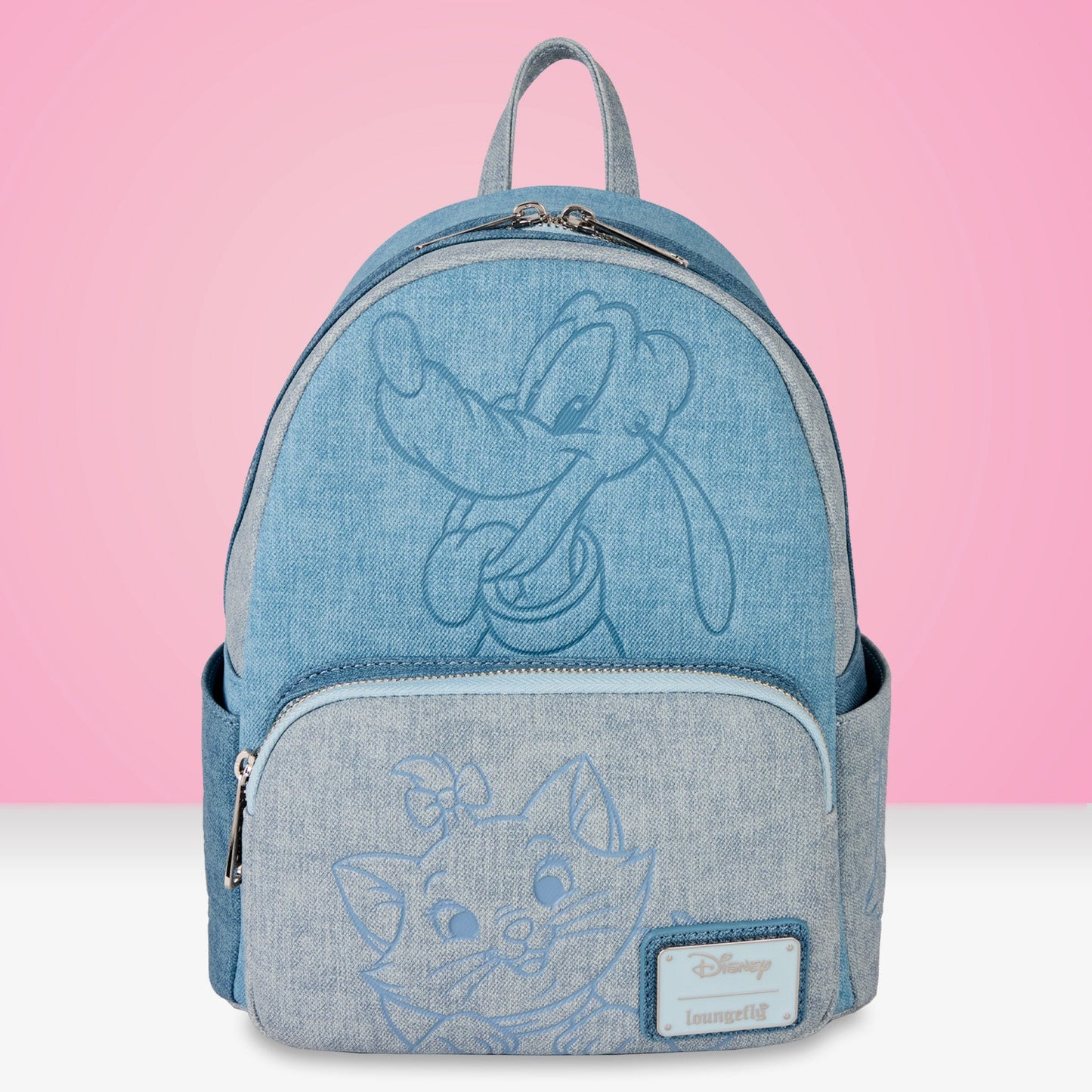 Loungefly x Disney Dogs & Cats Faux Denim Mini Backpack - GeekCore