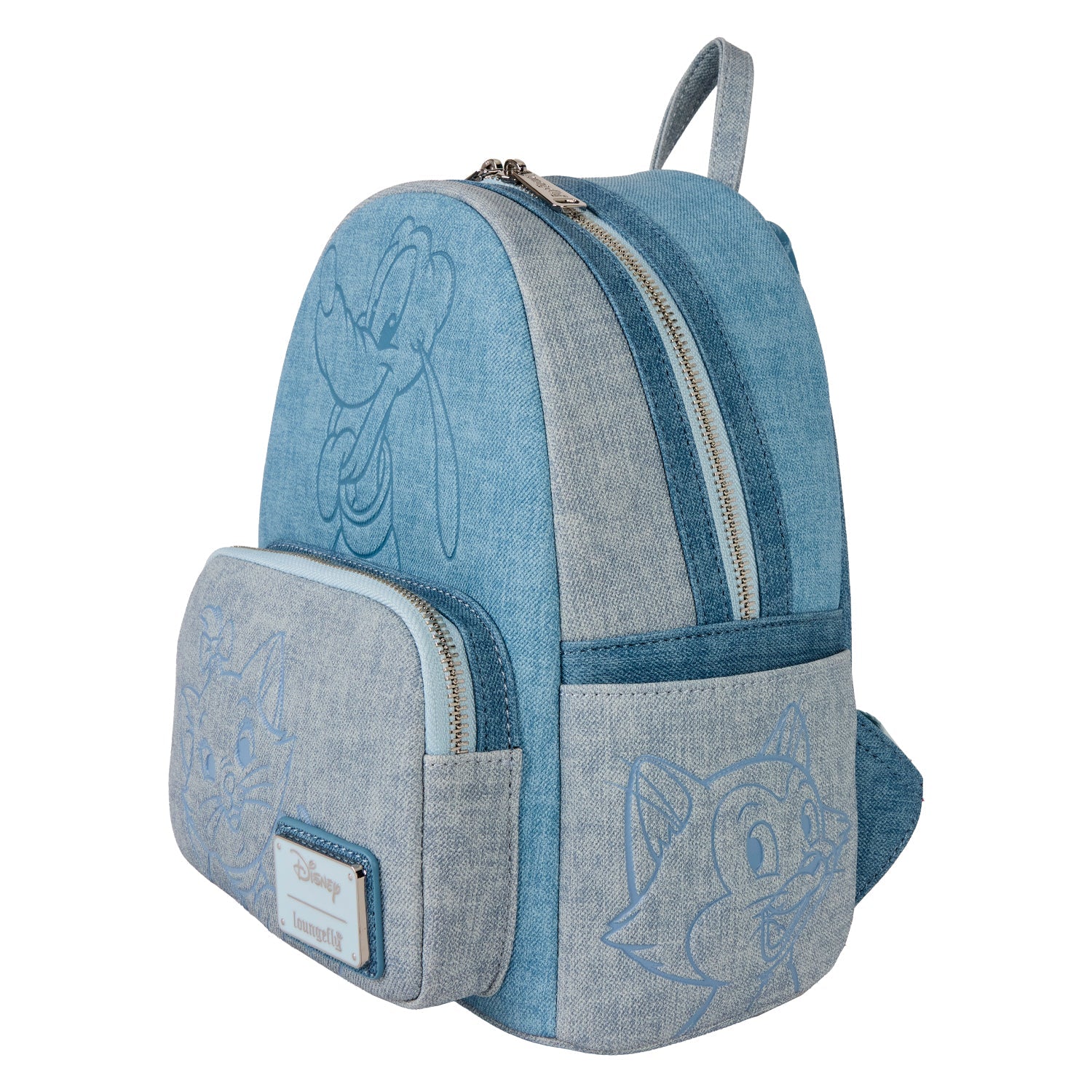 Loungefly x Disney Dogs & Cats Faux Denim Mini Backpack - GeekCore