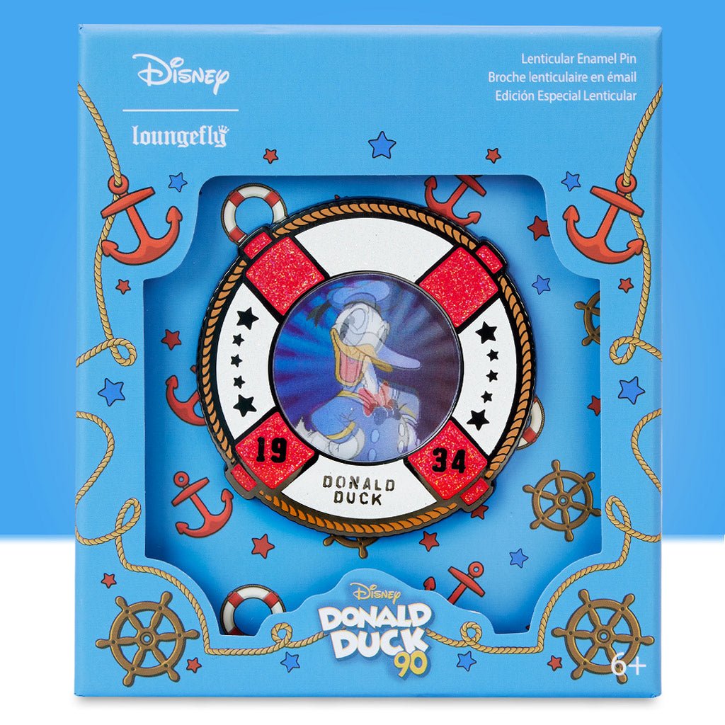 Loungefly x Disney Donald Duck 90th Anniversary 3" Collectors Pin - GeekCore
