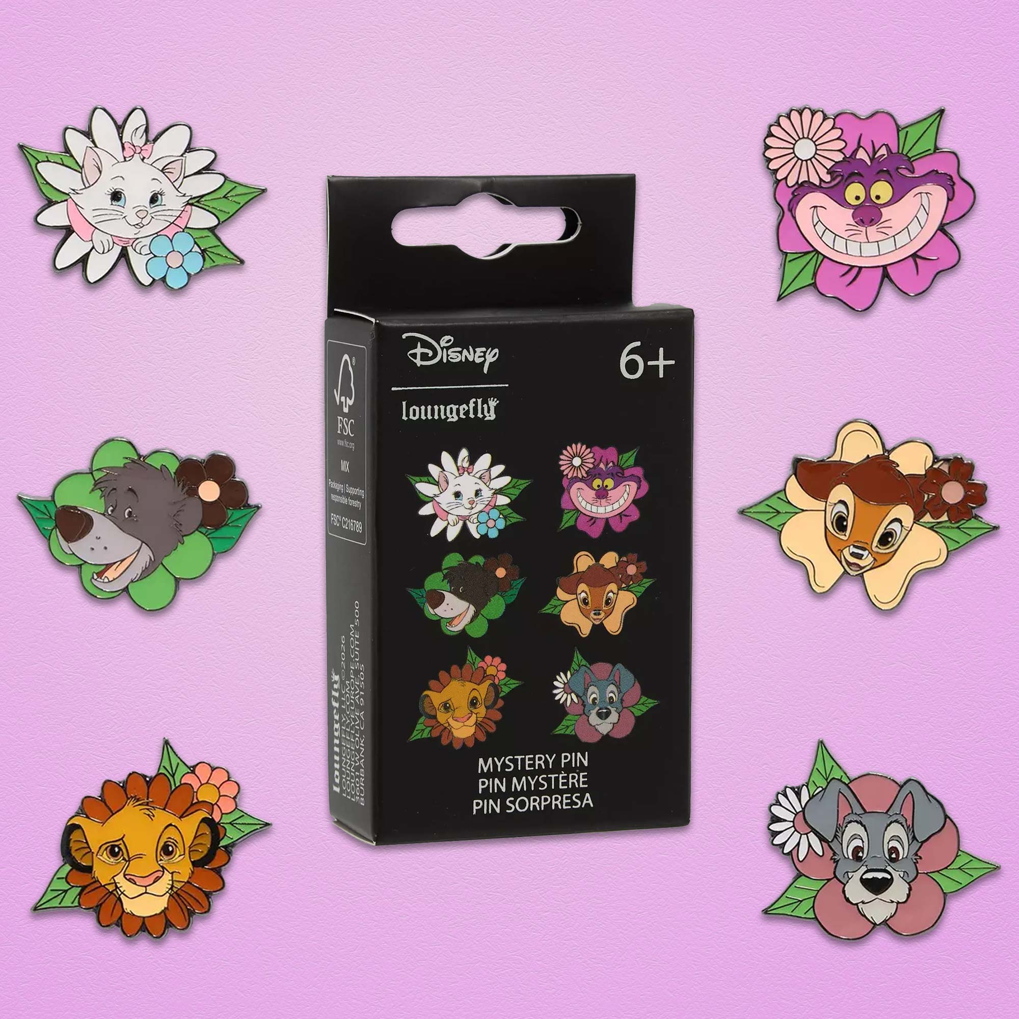 Loungefly x Disney Floral Animals Blind Box Mystery Pin - GeekCore