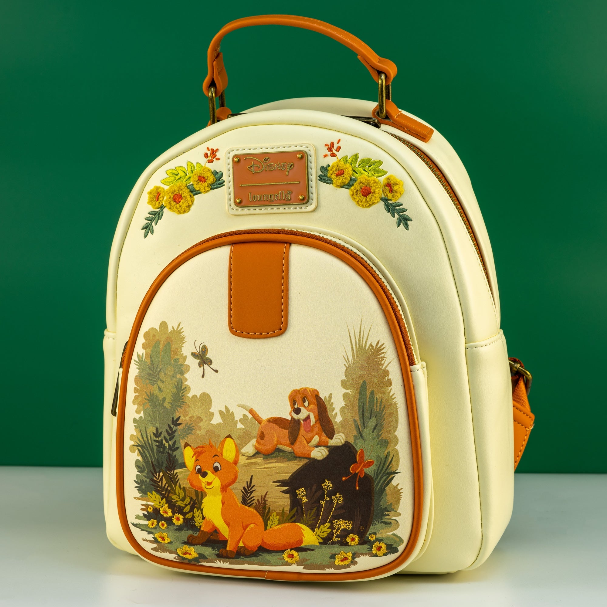 Loungefly x Disney Fox and the Hound Floral Mini Backpack - GeekCore