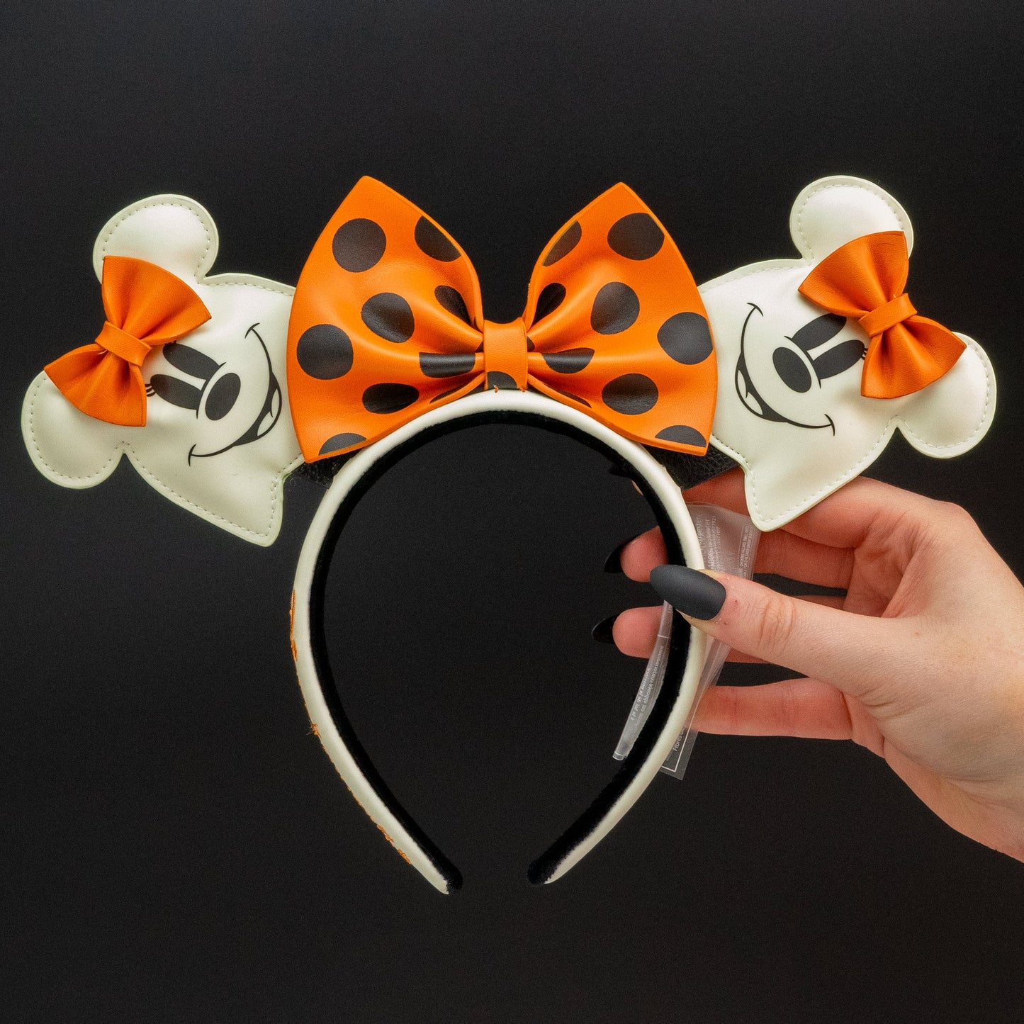 Loungefly x Disney Ghost Minnie Glow in the Dark Headband - GeekCore