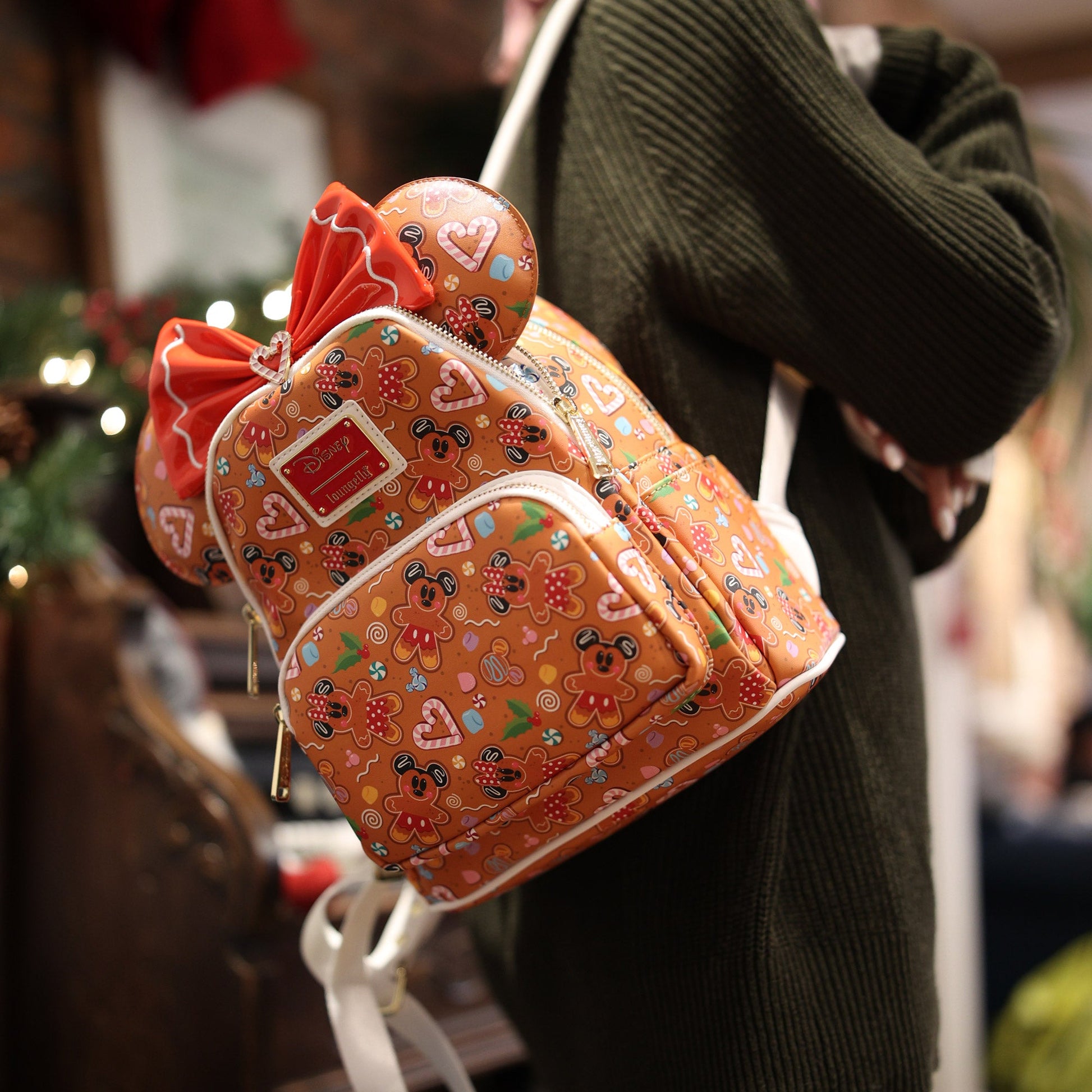 Loungefly x Disney Gingerbread All Over Print Mini Backpack and Headband Set - GeekCore