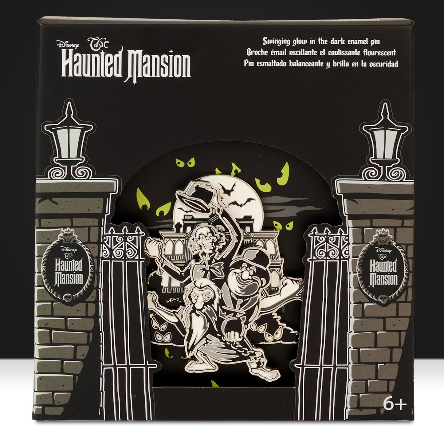 Loungefly x Disney Haunted Mansion Hitchhiking Ghosts Moving 3" Collector Box Pin - GeekCore