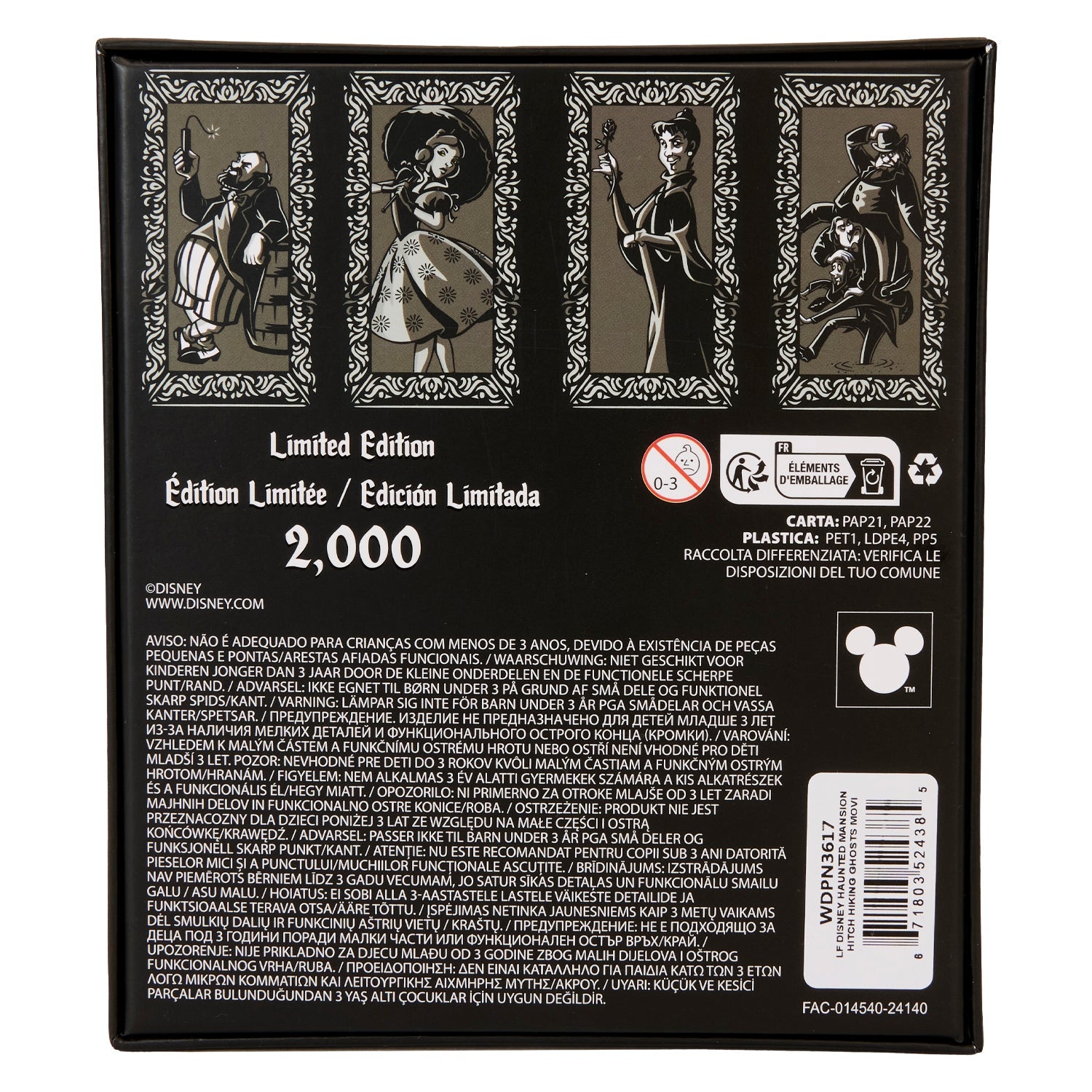 Loungefly x Disney Haunted Mansion Hitchhiking Ghosts Moving 3" Collector Box Pin - GeekCore