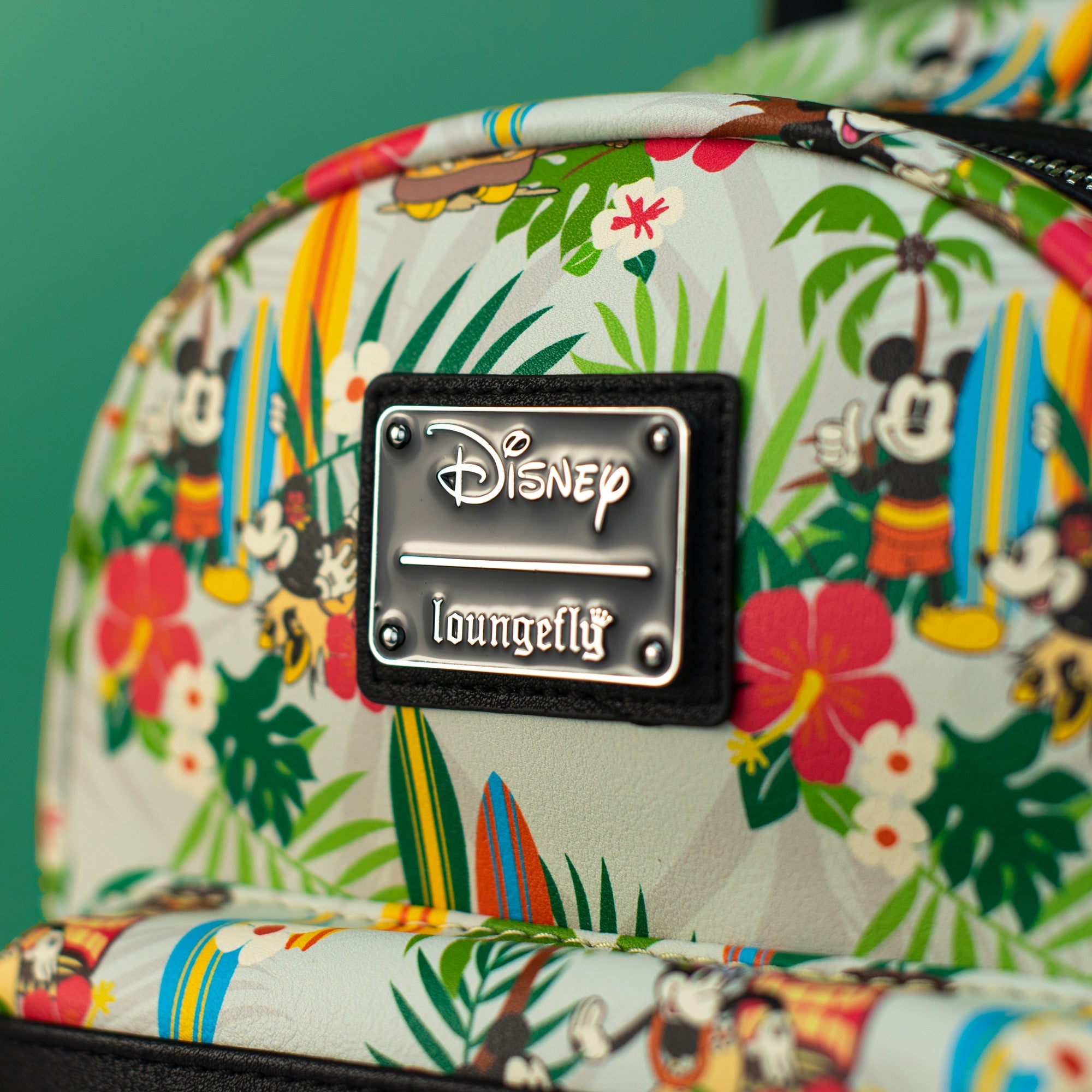 Loungefly x Disney Hula Mickey and Minnie Print Mini Backpack - GeekCore
