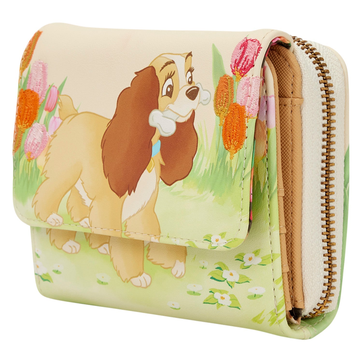 Loungefly x Disney Lady and the Tramp Pastel Tulip Trifold Wallet - GeekCore