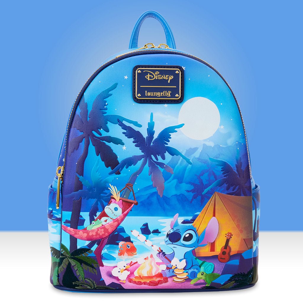 Loungefly x Disney Lilo And Stitch Camping Cuties Mini Backpack - GeekCore