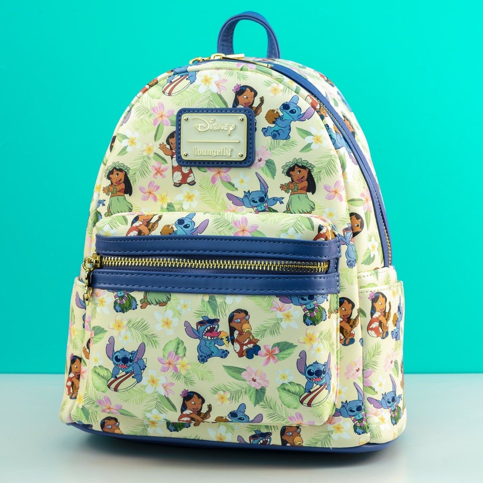 Loungefly x Disney Lilo and Stitch Hula Poses Print Mini Backpack - GeekCore