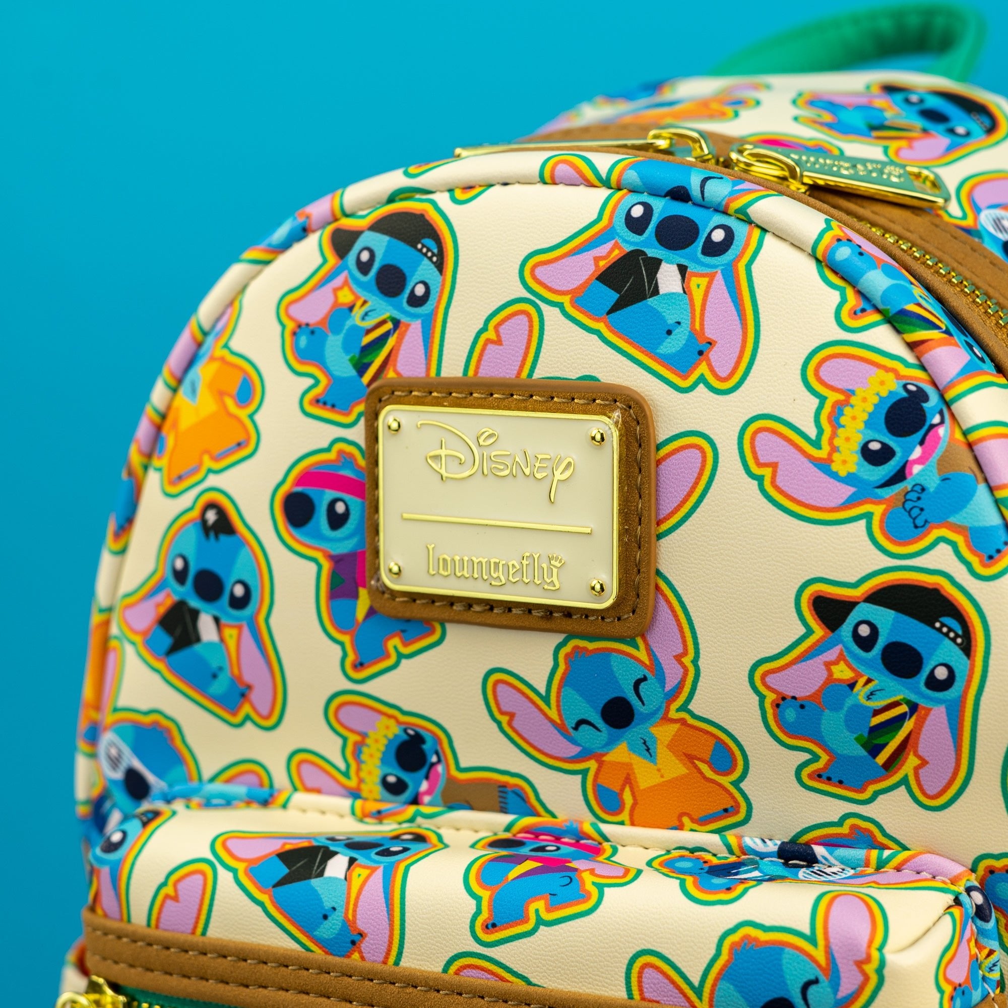 Loungefly x Disney Lilo and Stitch Retro Stitch AOP Mini Backpack - GeekCore