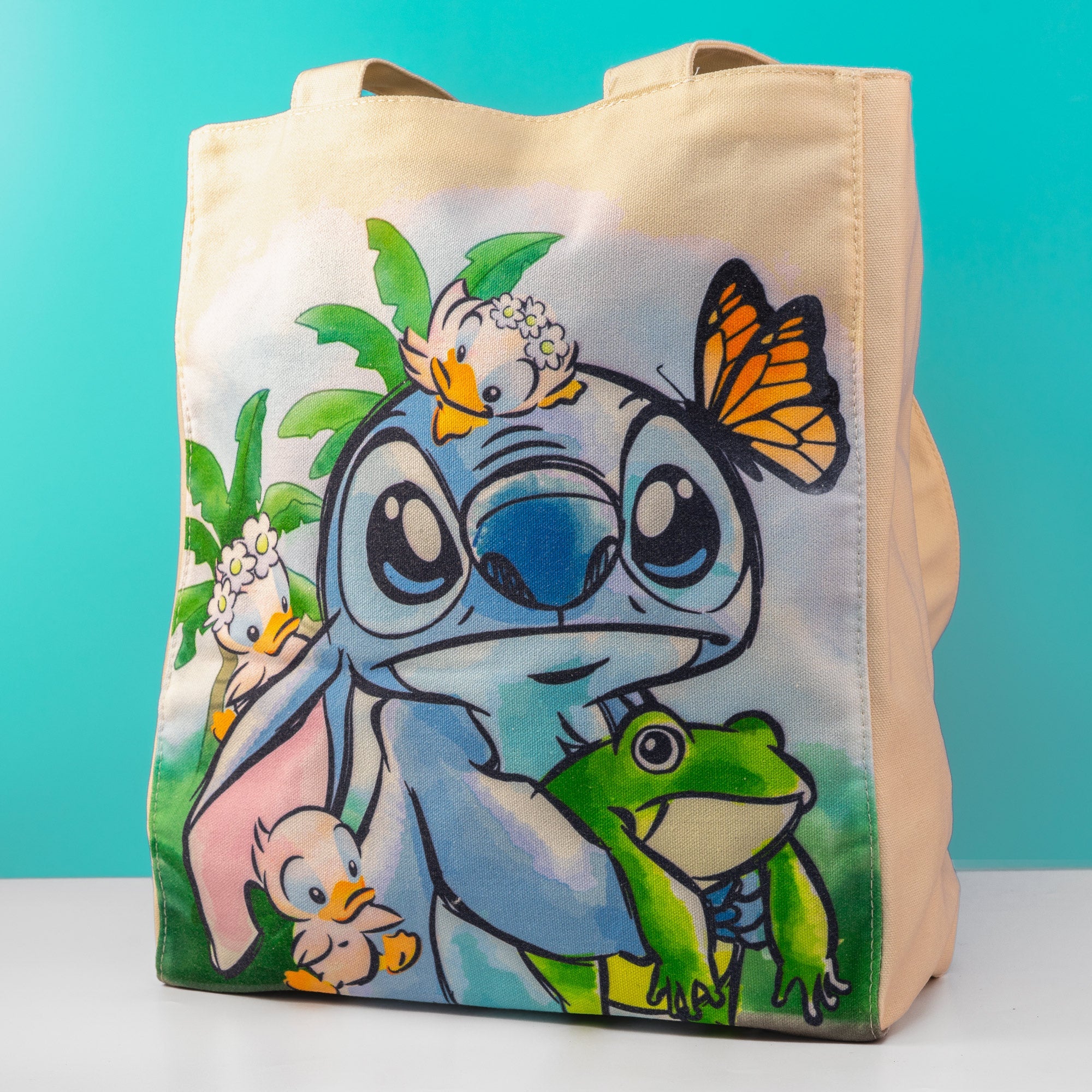 Loungefly x Disney Lilo and Stitch Springtime Canvas Tote Bag - GeekCore