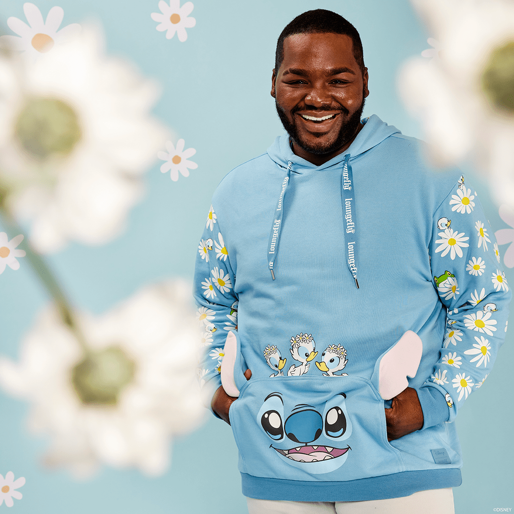 Loungefly x Disney Lilo and Stitch Springtime Stitch Unisex Hoodie - GeekCore