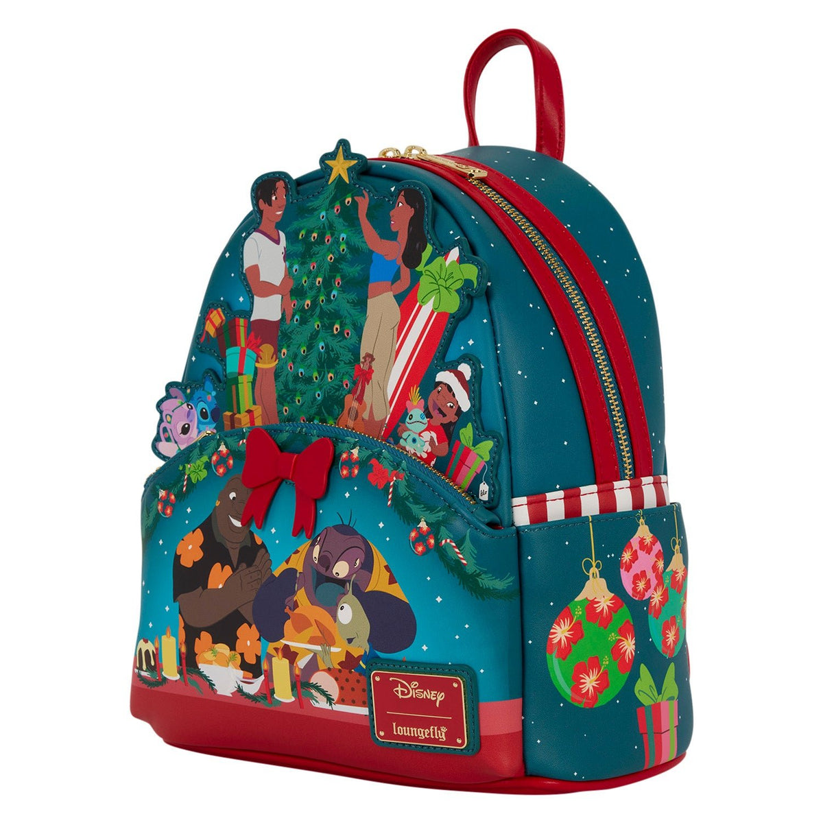 Loungefly x Disney Lilo & Stitch Holiday Celebration Mini Backpack - GeekCore