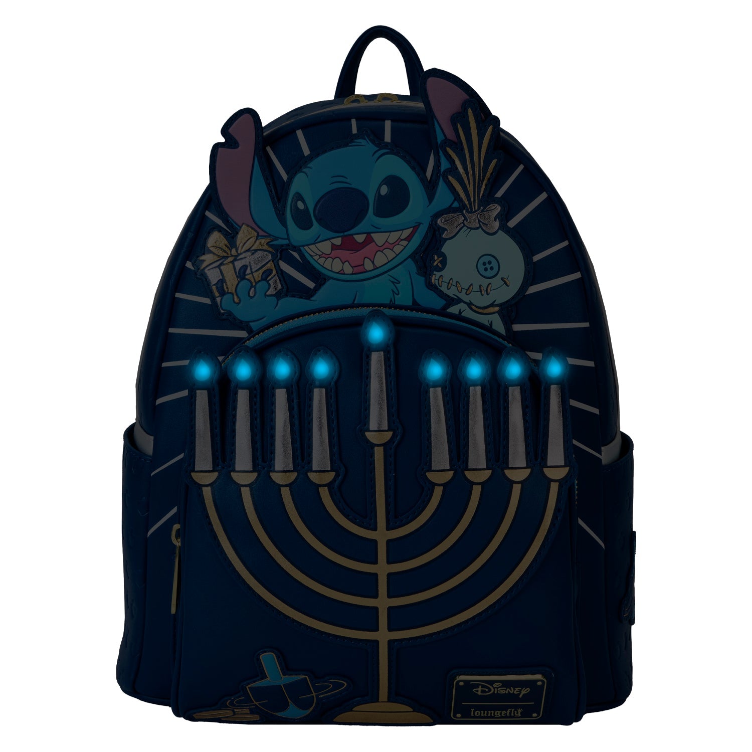 Loungefly x Disney Lilo & Stitch Light Up Menorah Stitch Mini Backpack - GeekCore