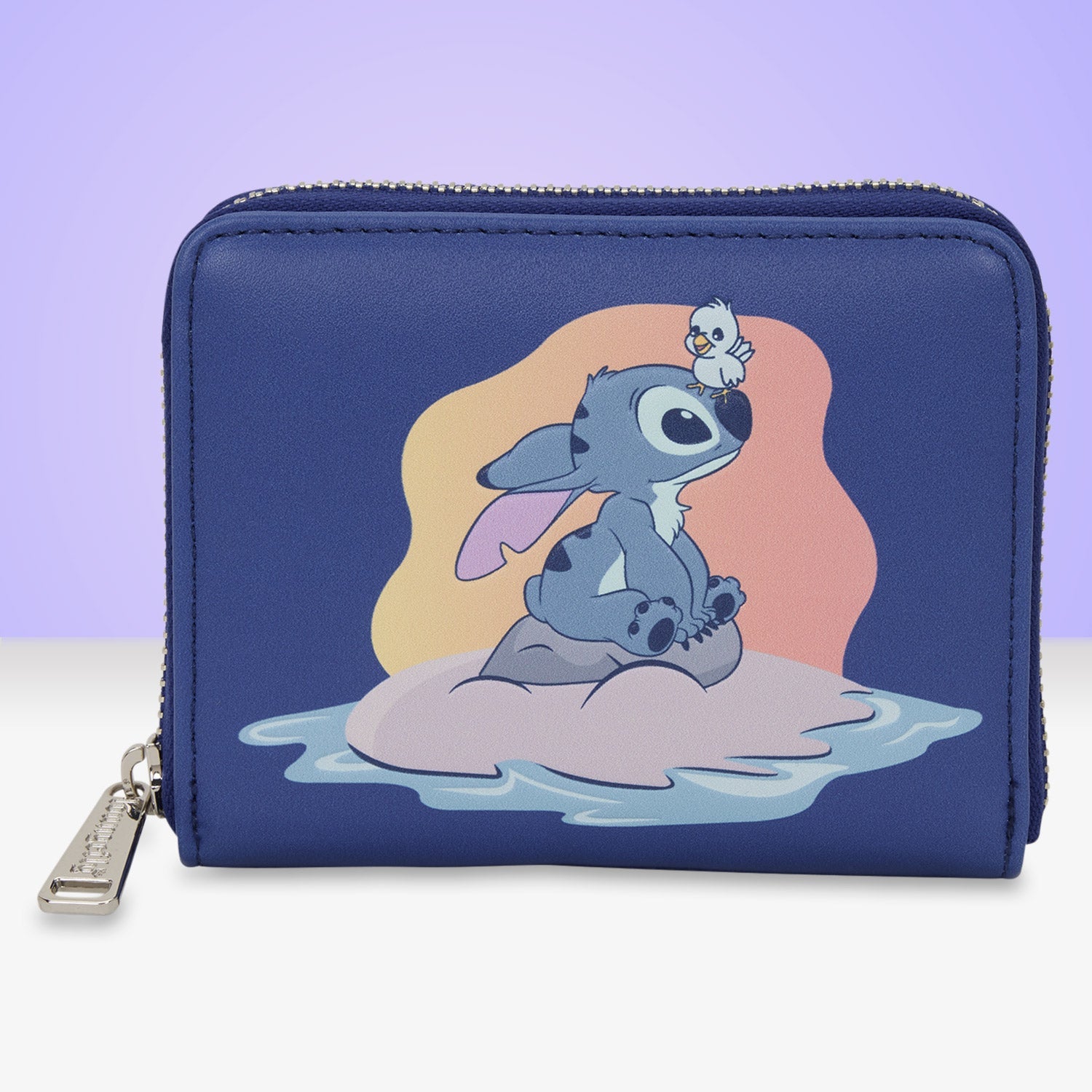 Loungefly x Disney Lilo & Stitch Minimal Sitting on Rock with Bird Zip - Around Wallet - GeekCore