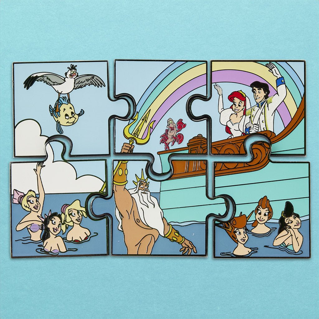 Loungefly x Disney Little Mermaid Tritons Gift Puzzle Blind Box Mystery Pin - GeekCore