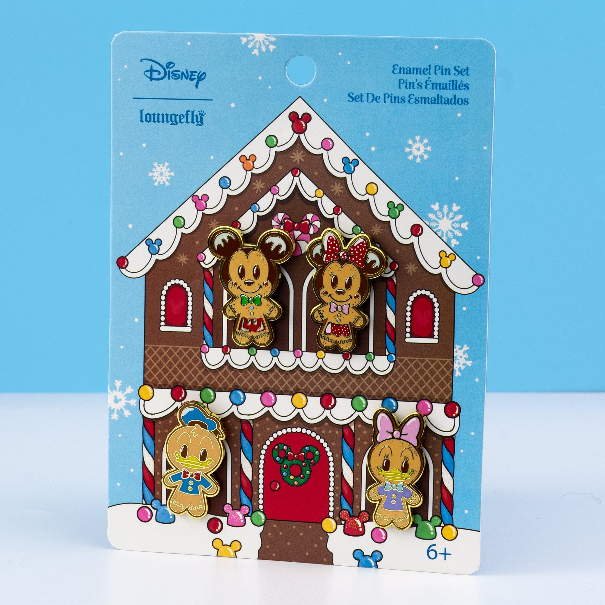 Loungefly x Disney Mickey and Friends Gingerbread 4 - PC Pin Set - GeekCore