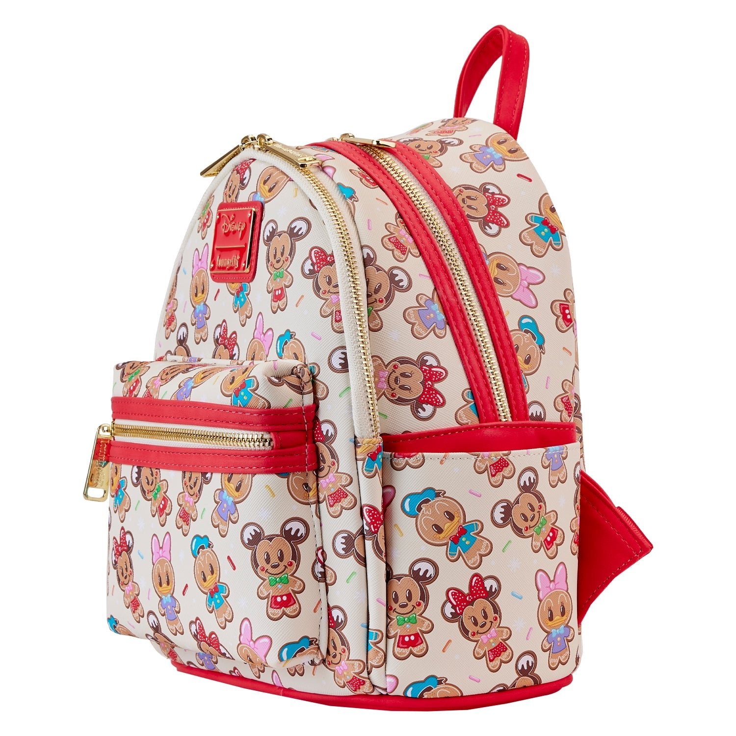 Loungefly x Disney Mickey and Friends Gingerbread Cookie AOP Ear Holder Mini Backpack - GeekCore