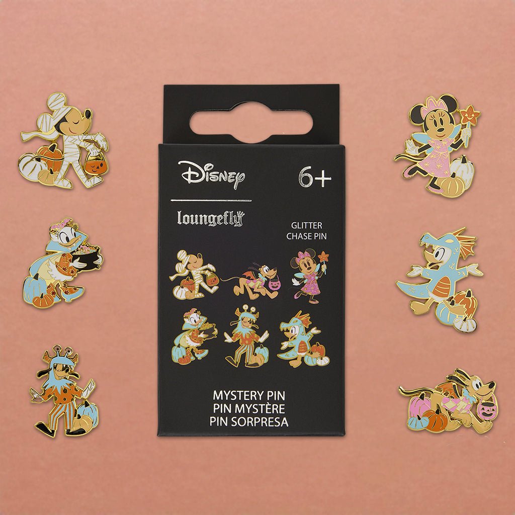 Loungefly x Disney Mickey And Friends Halloween Costume Mystery Box Pins - GeekCore