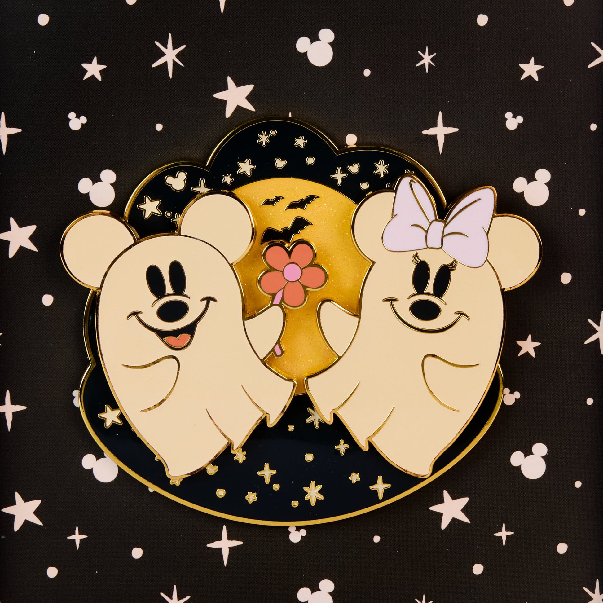 Loungefly x Disney Mickey and Friends Halloween Glow In The Dark Sliding 3" Collector Box Pin - GeekCore