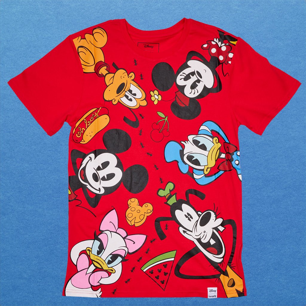 Loungefly x Disney Mickey and Friends Picnic Unisex T - Shirt - GeekCore