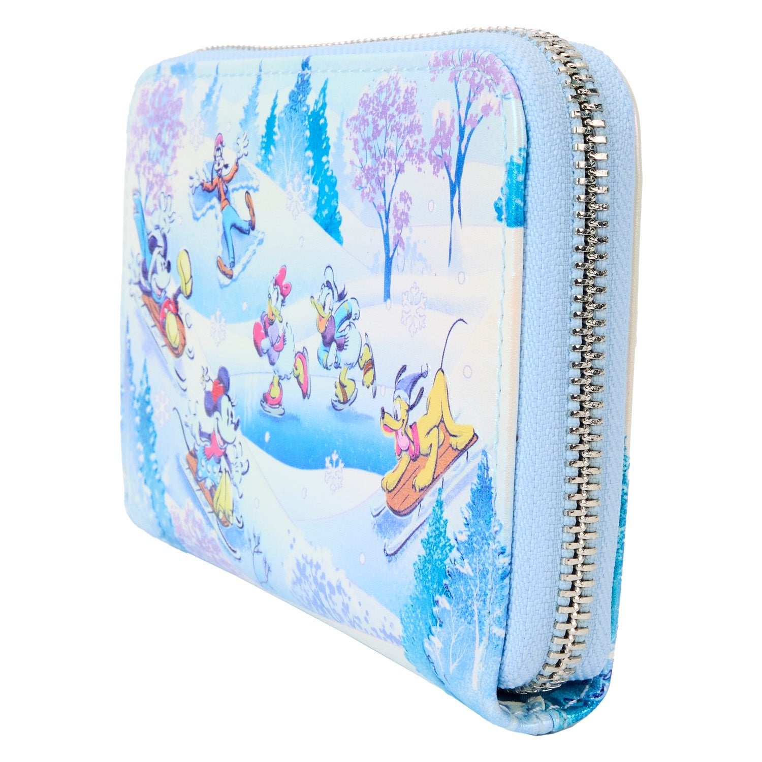 Loungefly x Disney Mickey And Friends Winter Wonderland Zip Around Wallet - GeekCore