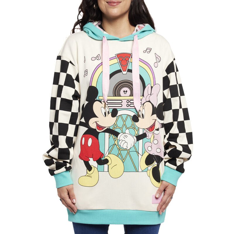 Loungefly x Disney Mickey and Minnie Date Night Diner Unisex Hoodie - GeekCore