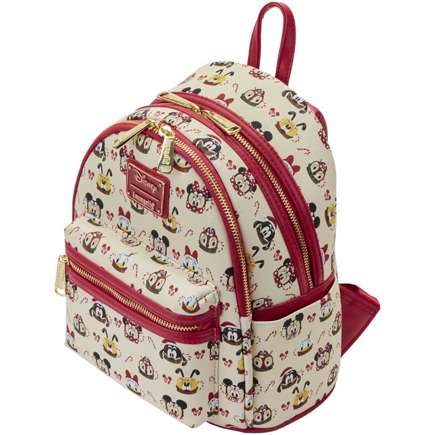 Loungefly x Disney Mickey and Minnie Hot Cocoa AOP Mini Backpack with Headband Combo - GeekCore