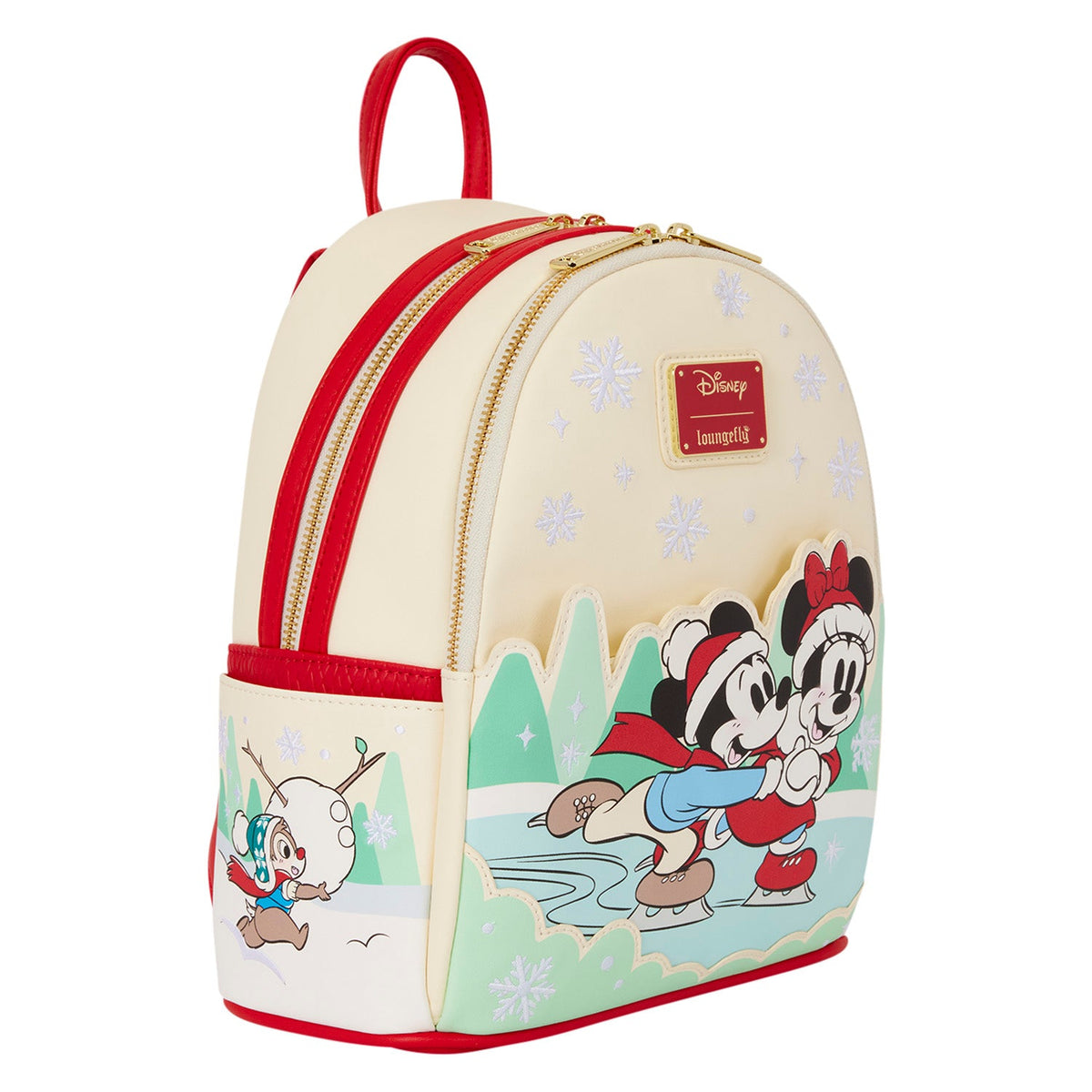 Loungefly x Disney Mickey & Friends Ice Skating Mini Backpack with Headband Holder - GeekCore