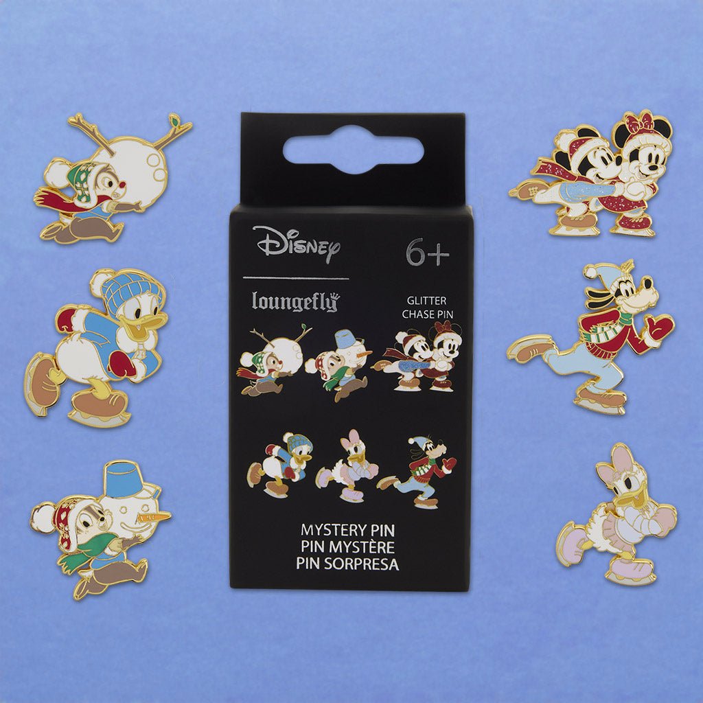 Loungefly x Disney Mickey & Friends Winter Activities Blind Box Mystery Pin - GeekCore