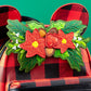 Loungefly x Disney Mickey Mouse Christmas Mistletoe Plaid Mini Backpack - GeekCore