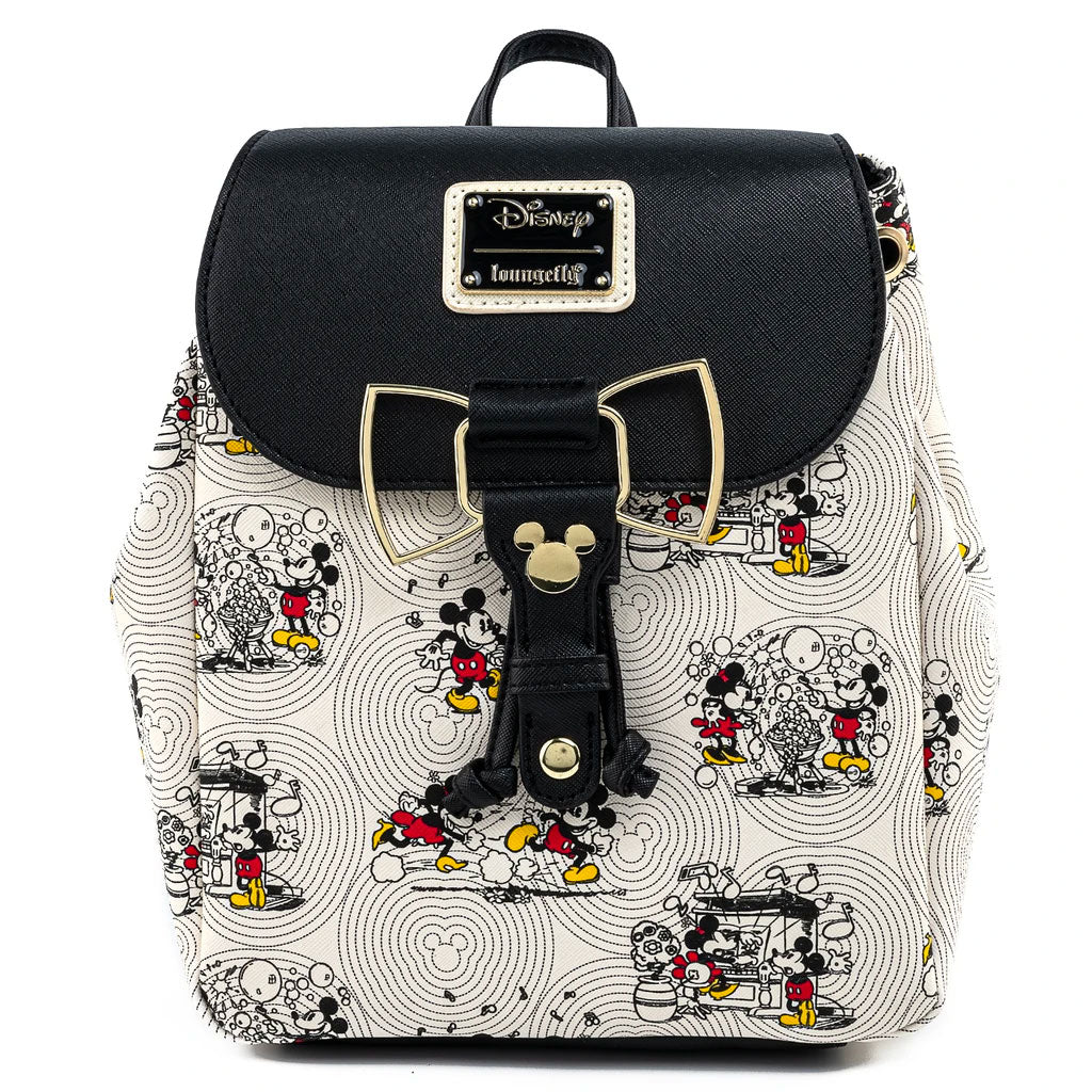 Loungefly x Disney Mickey Mouse Hardware Bow Backpack - GeekCore