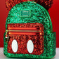 Loungefly x Disney Mickey Mouse Red and Green Sequin Mini Backpack - GeekCore
