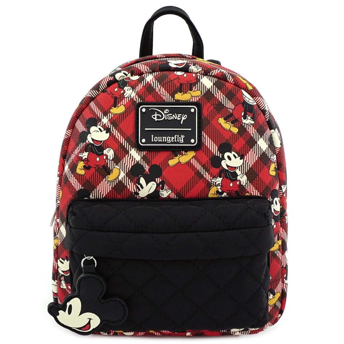 Loungefly X Disney Mickey Mouse Red Plaid Mini Backpack - GeekCore