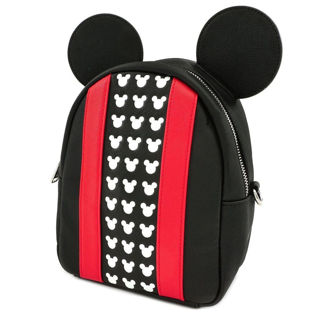 Loungefly x Disney Mickey Red & Black Convertible Mini Backpack - GeekCore