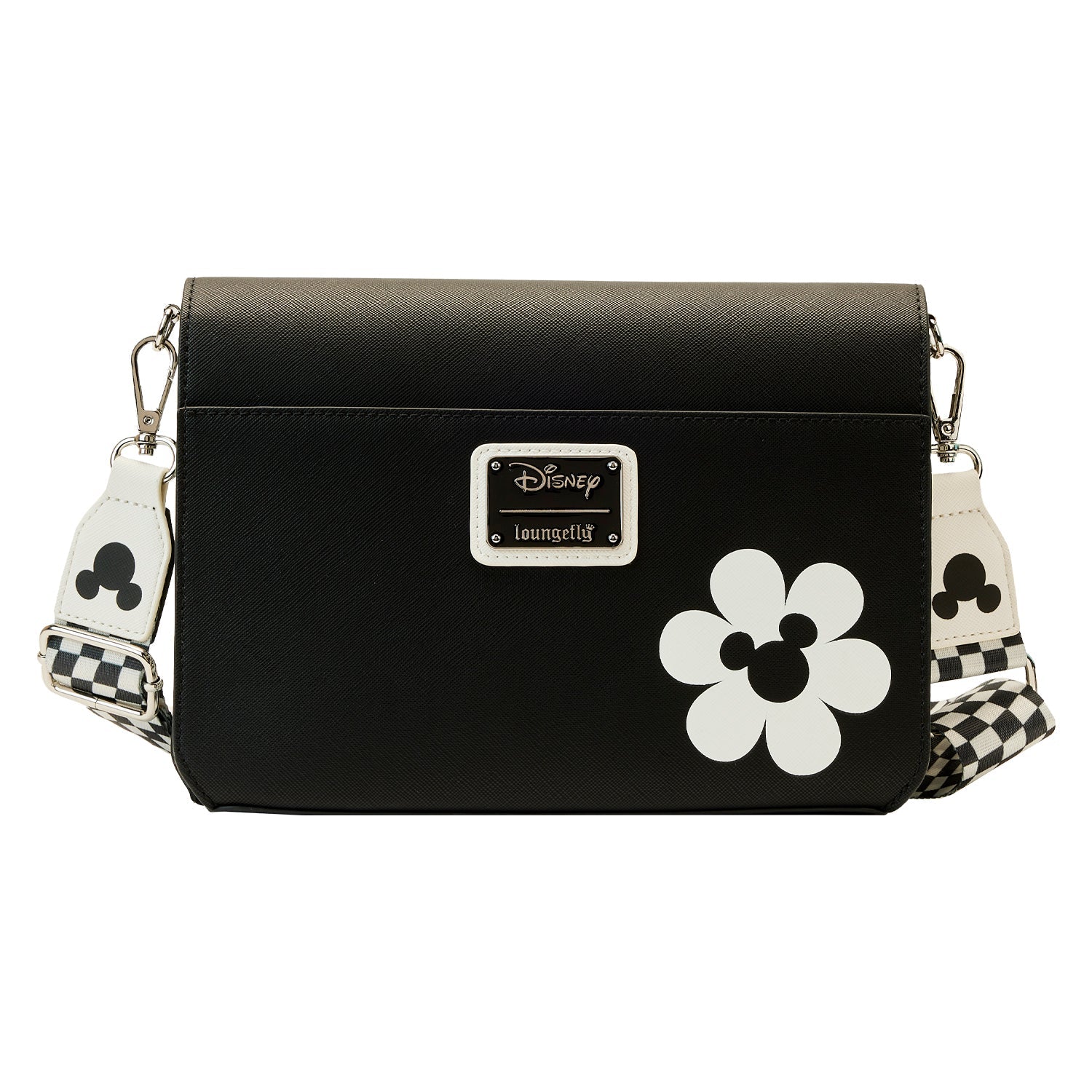 Loungefly x Disney Mickey Y2K Black and White Crossbody Bag - GeekCore