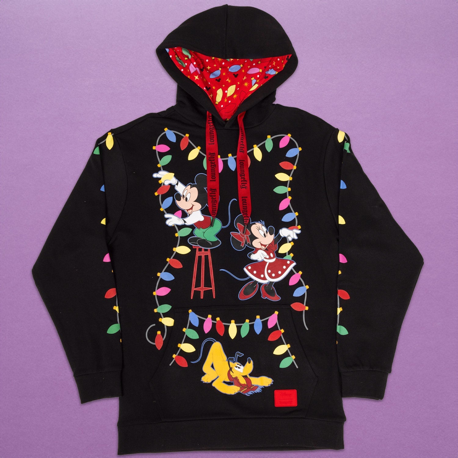 Loungefly x Disney Mickey's Light Up Decorations Hooded Sweatshirt - GeekCore