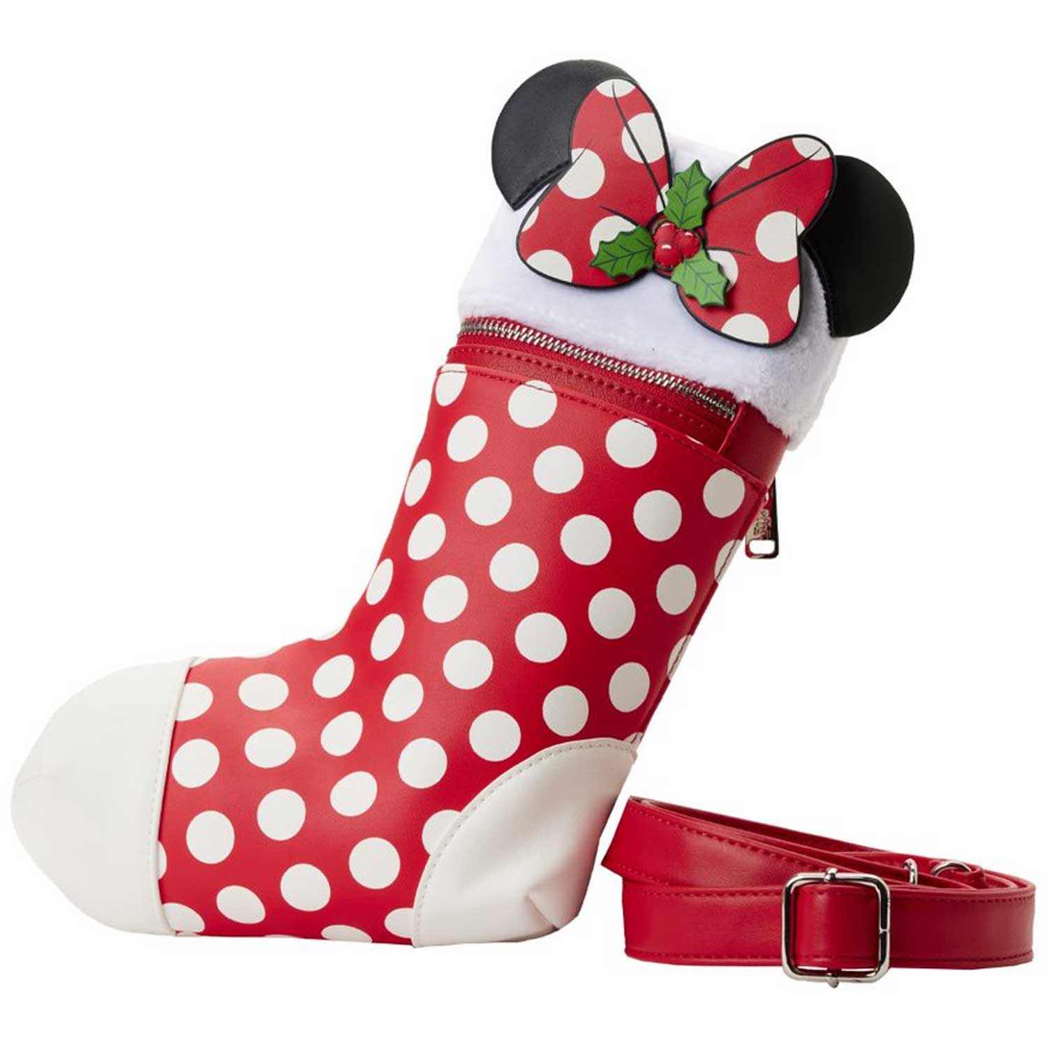 Loungefly x Disney Minnie Christmas Stocking Crossbody Bag - GeekCore