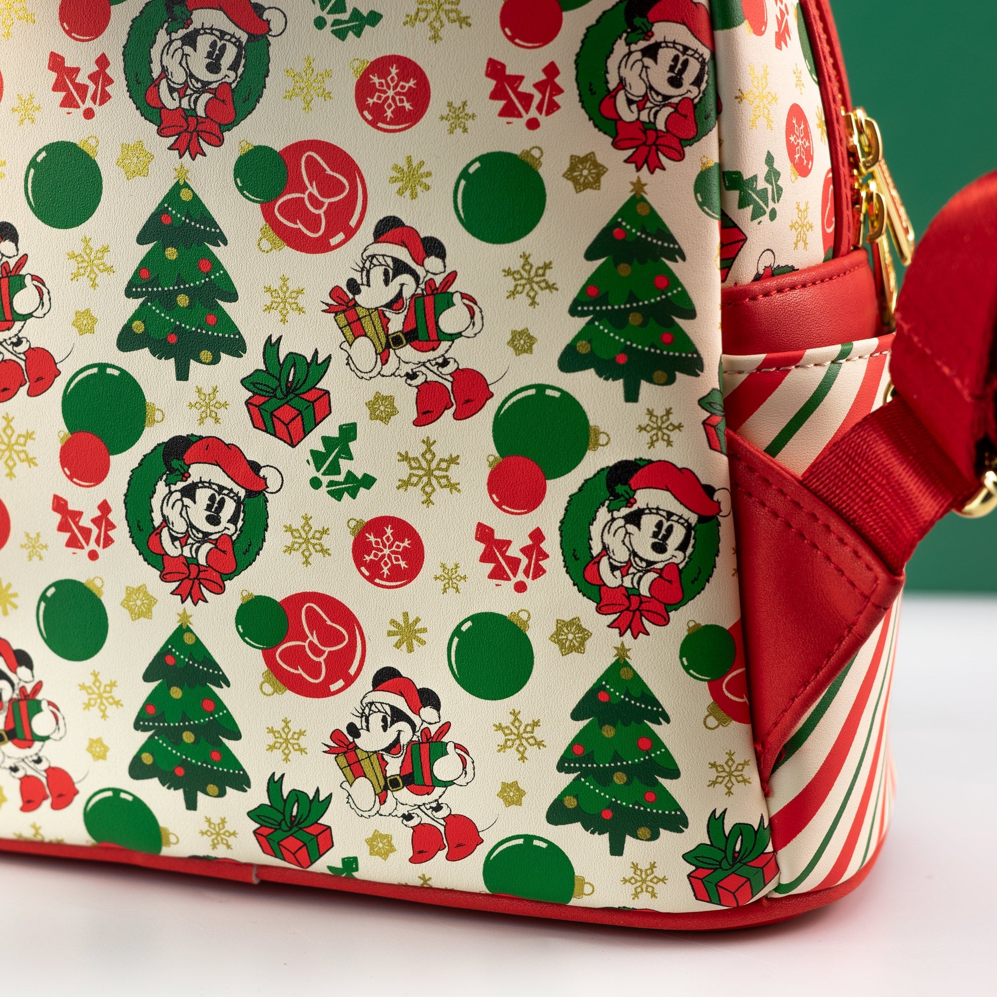 Loungefly x Disney Minnie Claus with Sequin Bow Mini Backpack - GeekCore