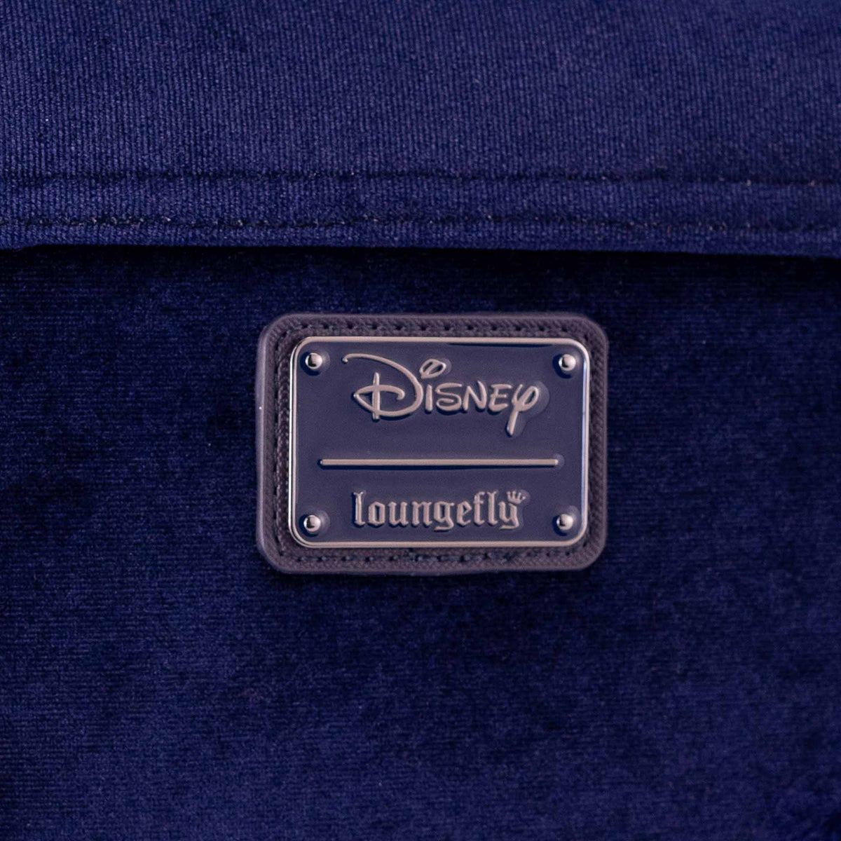 Loungefly x Disney Minnie Cosplay Navy Velvet with Pearls Handbag - GeekCore