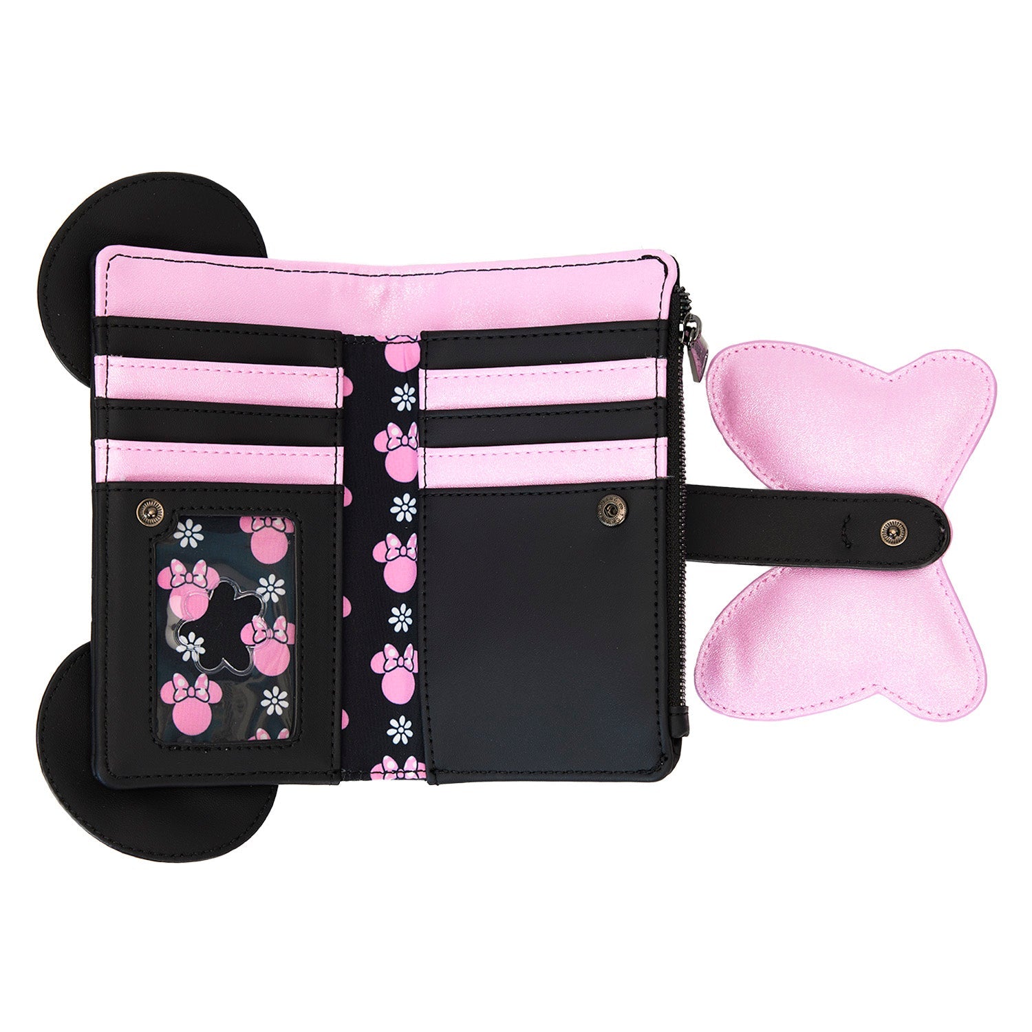 Loungefly x Disney Minnie Floral Rock the Dots Flap Wallet - GeekCore