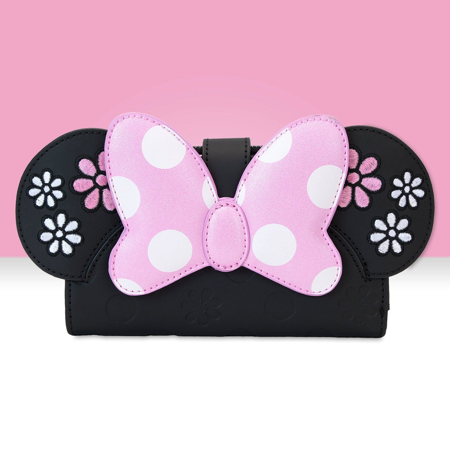 Loungefly x Disney Minnie Floral Rock the Dots Flap Wallet - GeekCore