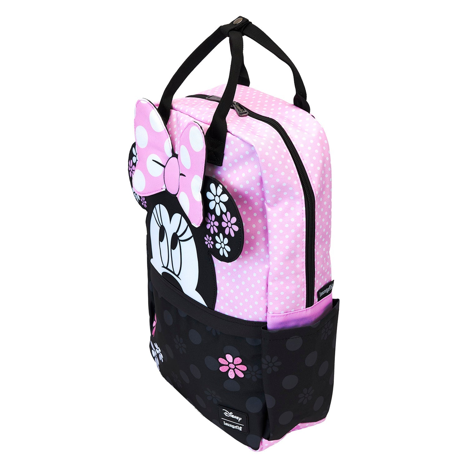 Loungefly x Disney Minnie Floral Rock the Dots Full - Size Nylon Backpack - GeekCore