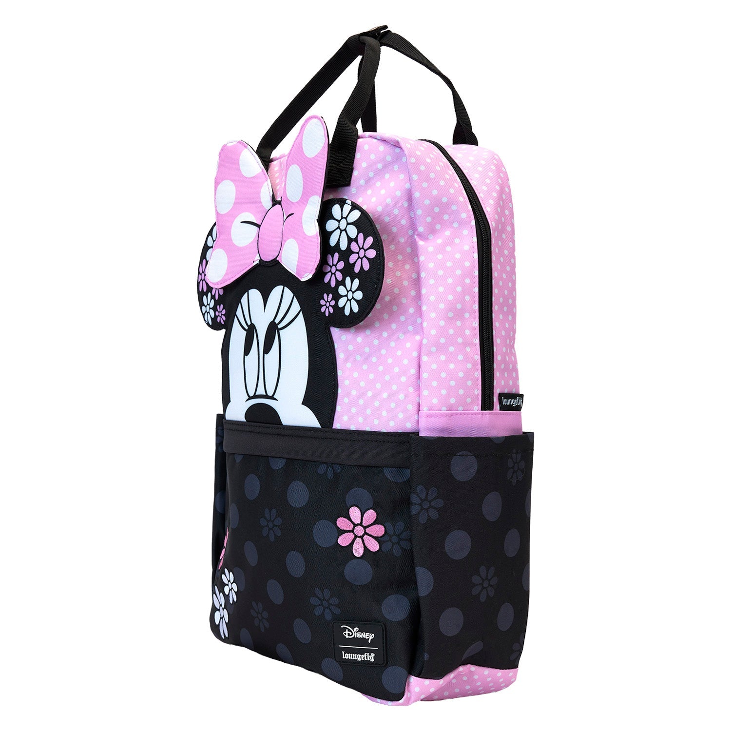 Loungefly x Disney Minnie Floral Rock the Dots Full - Size Nylon Backpack - GeekCore