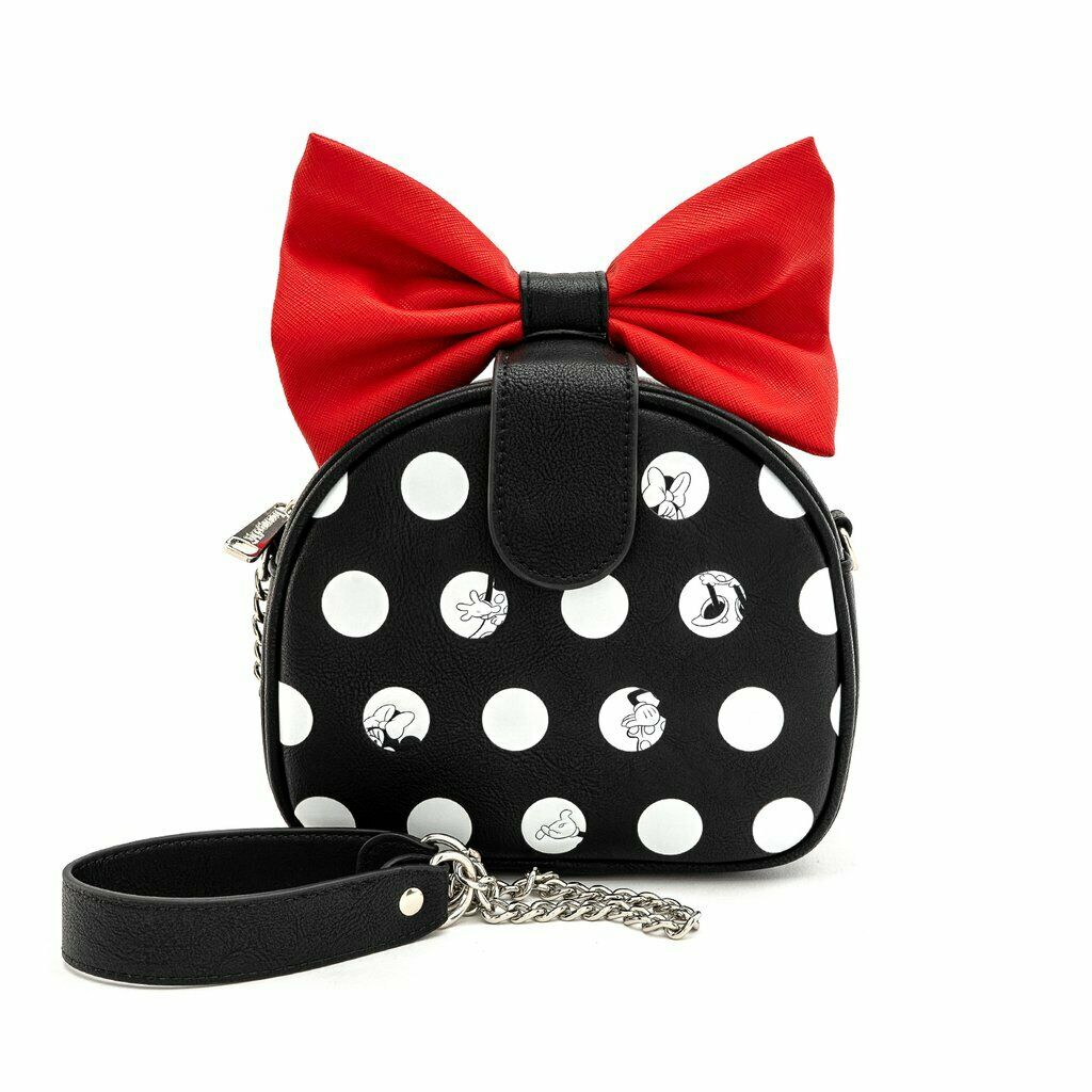 Loungefly x Disney Minnie Mouse Big Red Bow Crossbody Bag - GeekCore